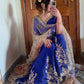 Premium Partywear Chinon Suit with Embroidered Gharara and Lace Organza Dupatta