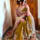 Premium Partywear Chinon Suit with Embroidered Gharara and Lace Organza Dupatta