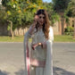 Trending Party Wear Kurta & Farshi Salwar Set in Roman Silk with Pearl Tassel Detailing