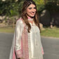 Trending Party Wear Kurta & Farshi Salwar Set in Roman Silk with Pearl Tassel Detailing