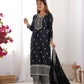 Designer Embroidered Chinon Silk Kurta with Zari and Sequence Work, Paired with Trousers and Dupatta - Jaipuri Vastra