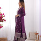 Designer Embroidered Chinon Silk Kurta with Zari and Sequence Work, Paired with Trousers and Dupatta - Jaipuri Vastra