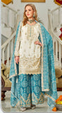 Festive Heavy Chinon Sharara Suit Set Featuring Real Mirror Hand Work and Embroidery Detailing - Jaipuri Vastra