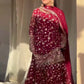 Bloomed Grace Faux Georgette Sharara Set for Modern Festives - Jaipuri Vastra