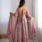Elegant Fandy Silk Gown with Sequin Embroidery, Micro Pant and Matching Dupatta - Jaipuri Vastra