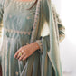 Elegant Fandy Silk Gown with Sequin Embroidery, Micro Pant and Matching Dupatta - Jaipuri Vastra