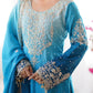 Elegant Chinon Silk Top with Coding Dori Sequin and Rivet Moti Work Plazzo Suit - Jaipuri Vastra