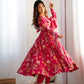 Premium Organza Silk Full-Flare Anarkali with Canvas Trim and Coordinated Dupatta & Pant - Jaipuri Vastra