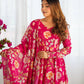 Premium Organza Silk Full-Flare Anarkali with Canvas Trim and Coordinated Dupatta & Pant - Jaipuri Vastra