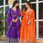 Elegant American Silk Gown with Thread and Sequin Work, Pant and Matching Dupatta - Jaipuri Vastra