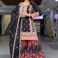 Faux Georgette Palazzo Suit Set with Sequin Embroidery and Digital Print Detailing - Jaipuri Vastra