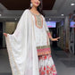 Faux Georgette Palazzo Suit Set with Sequin Embroidery and Digital Print Detailing - Jaipuri Vastra