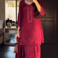 Chinon Silk Salwar Set with Flowy Dupatta – Perfect for Elegant Evenings - Jaipuri Vastra