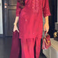 Chinon Silk Salwar Set with Flowy Dupatta – Perfect for Elegant Evenings - Jaipuri Vastra