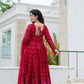 Designer Anarkali Suit Set for Women Faux Georgette with Embroidery and Lace Dupatta - Jaipuri Vastra