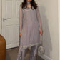 New Designer Faux Georgette Embroidered Top Farshi Pant Dupatta Set - Jaipuri Vastra