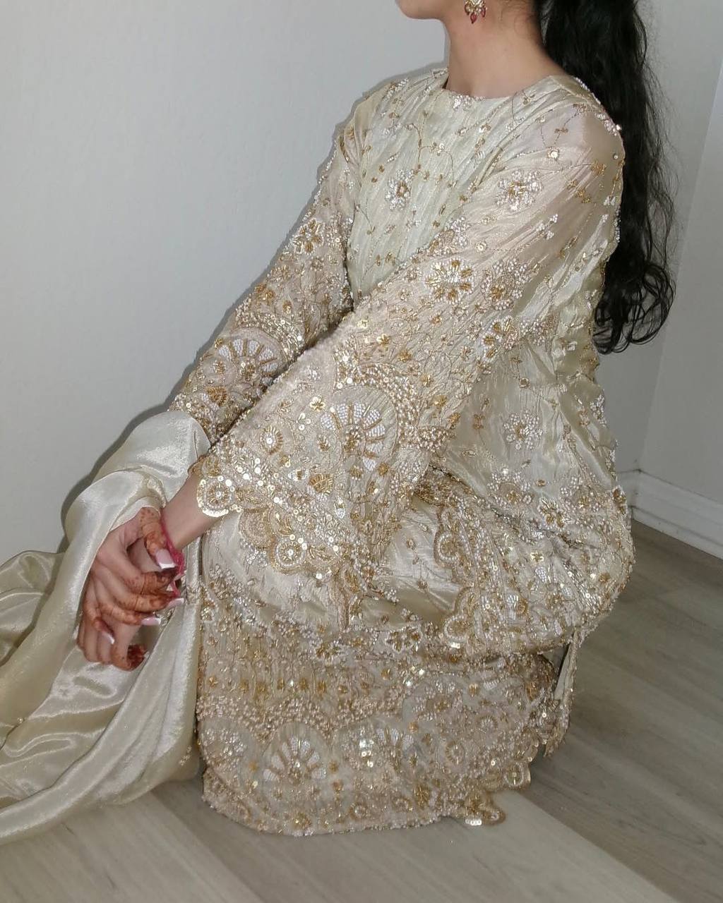 Complete Kurta Plazzo Dupatta Ensemble with Heavy Sequence Embroidery Work