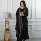 Designer Party Wear Star Georgette Gown with Pant and Embroidery Work
