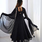 Designer Faux Georgette Anarkali Set with Embroidery, Bead and Zari Detailing - Jaipuri Vastra