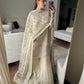 Stylish Party Wear Tabby Organza Sharara Suit Set with Heavy Embroidery and Cream Dupatta - Jaipuri Vastra