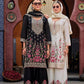 Stylish Party Wear Suit Set with Embroidered Faux Georgette Top, Palazzo and Matching Dupatta - Jaipuri Vastra