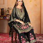Stylish Party Wear Suit Set with Embroidered Faux Georgette Top, Palazzo and Matching Dupatta - Jaipuri Vastra