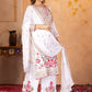 Stylish Party Wear Suit Set with Embroidered Faux Georgette Top, Palazzo and Matching Dupatta - Jaipuri Vastra
