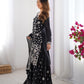 Elegant Star Georgette Sharara Suit with Front and Back Thread Sequin Work and Dupatta - Jaipuri Vastra