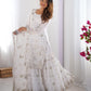 Elegant Star Georgette Sharara Suit with Front and Back Thread Sequin Work and Dupatta - Jaipuri Vastra