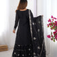 Elegant Star Georgette Sharara Suit with Front and Back Thread Sequin Work and Dupatta - Jaipuri Vastra
