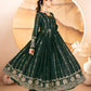 Designer Star Georgette Anarkali Suit Set with Embroidered Dupatta and Micro Cotton Pants - Jaipuri Vastra
