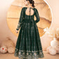 Designer Star Georgette Anarkali Suit Set with Embroidered Dupatta and Micro Cotton Pants - Jaipuri Vastra