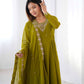 Designer Faux Georgette Anarkali Set with Embroidery, Bead and Zari Detailing - Jaipuri Vastra