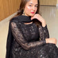 Exclusive Black Anarkali Suit for Women with Faux Blooming Sharara and Dupatta - Jaipuri Vastra