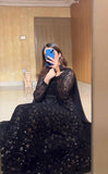Exclusive Black Anarkali Suit for Women with Faux Blooming Sharara and Dupatta - Jaipuri Vastra