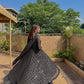 Exclusive Black Anarkali Suit for Women with Faux Blooming Sharara and Dupatta - Jaipuri Vastra