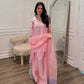 Elegant Farsi Salwar Suit in French Crepe with Beads Embroidery and Full Stitching