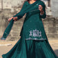 Stylish Natural Crepe Silk Kurti Lehenga Outfit with Soft Net Dupatta and Intricate Embroidery