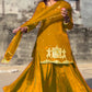 Stylish Natural Crepe Silk Kurti Lehenga Outfit with Soft Net Dupatta and Intricate Embroidery