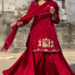 Stylish Natural Crepe Silk Kurti Lehenga Outfit with Soft Net Dupatta and Intricate Embroidery