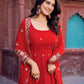 Faux Georgette Gown with Full Thread and Sequin Work Front and Back, Pant and Dupatta Set - Jaipuri Vastra