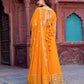 Faux Georgette Gown with Full Thread and Sequin Work Front and Back, Pant and Dupatta Set - Jaipuri Vastra