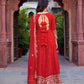 Faux Georgette Gown with Full Thread and Sequin Work Front and Back, Pant and Dupatta Set - Jaipuri Vastra