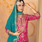 Designer Heavy Faux Georgette Fancy Top with Matching Palazzo Suit Set for Women - Jaipuri Vastra