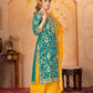 Designer Heavy Faux Georgette Fancy Top with Matching Palazzo Suit Set for Women - Jaipuri Vastra