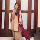 Fully Stitched Ready to Wear Faux Georgette Ensemble with Embroidery Beads and Full Sleeves