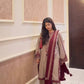 Fully Stitched Ready to Wear Faux Georgette Ensemble with Embroidery Beads and Full Sleeves