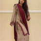 Fully Stitched Ready to Wear Faux Georgette Ensemble with Embroidery Beads and Full Sleeves