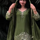 Elegant Designer Top in Heavy Chinon Silk with Embroidery and Matching Plazzo