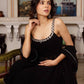 Handcrafted Gown and Pant Set with Micro Inner and Lace-Bordered Dupatta in Faux Georgette